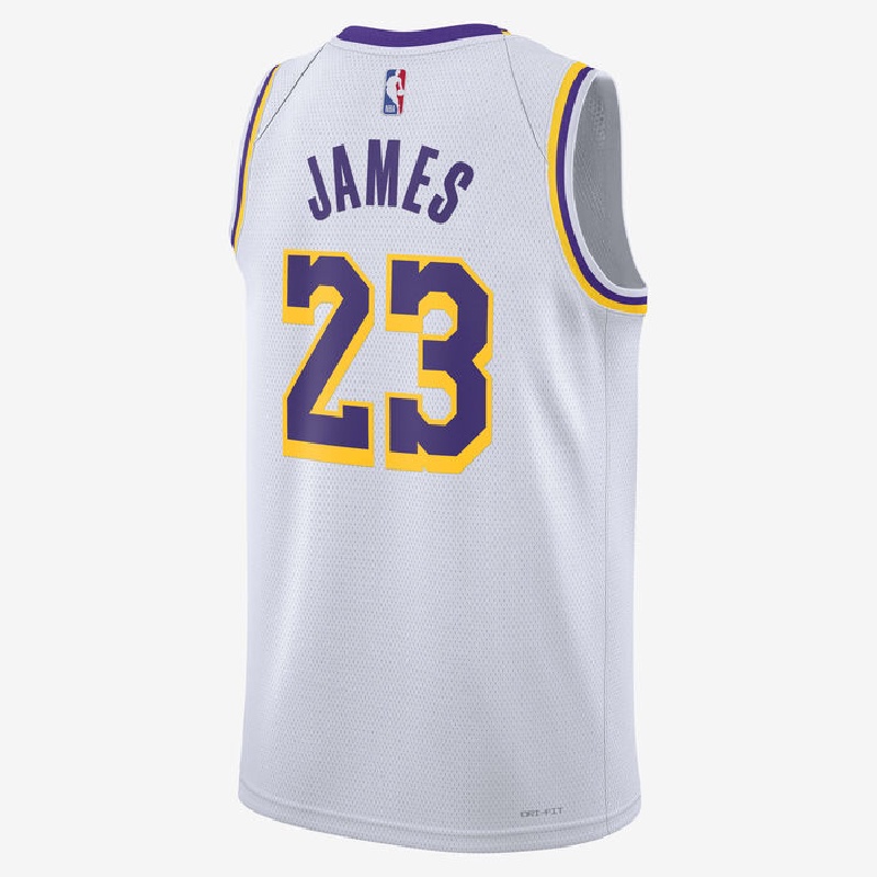 Jual Baju Basket Nike Lebron James Los Angeles Lakers Association Edition Swingman Jersey White Original Dn2081-103 - hoopspoint.com