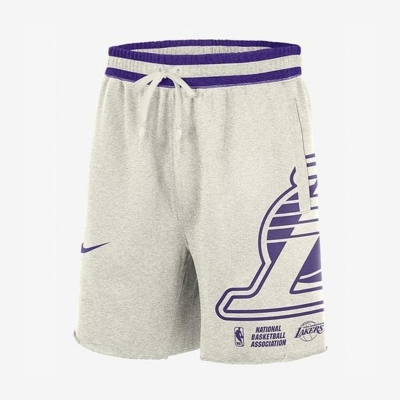 Jual Celana Basket Nike La Lakers Courtside Fleece Short White Original Dn4710-027 - hoopspoint.com