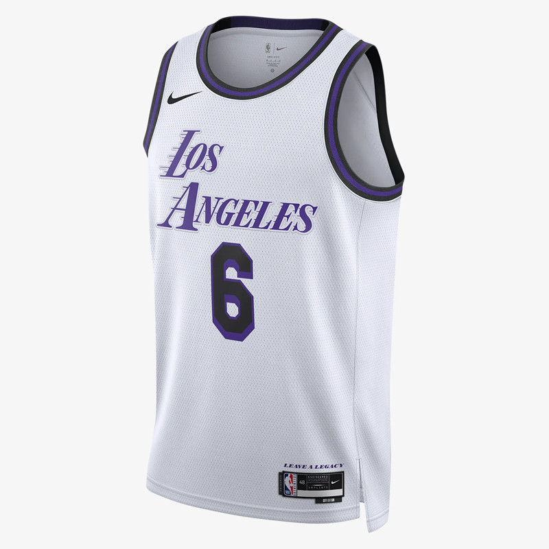 Jual Baju Basket Nike Lebron James Los Angeles Lakers City Edition Swingman Jersey White Original Do9597-101 - www.hoopspoint.com