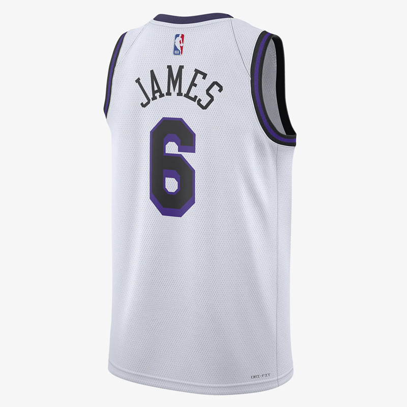 Jual Baju Basket Nike Lebron James Los Angeles Lakers City Edition Swingman Jersey White Original Do9597-101 - www.hoopspoint.com