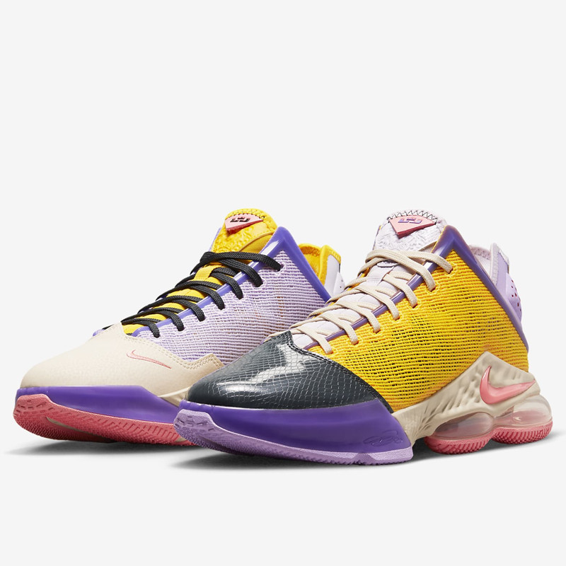 Jual Sepatu Basket Nike Lebron 19 Low Mismatch Purple Original Do9829-500 - hoopspoint.com