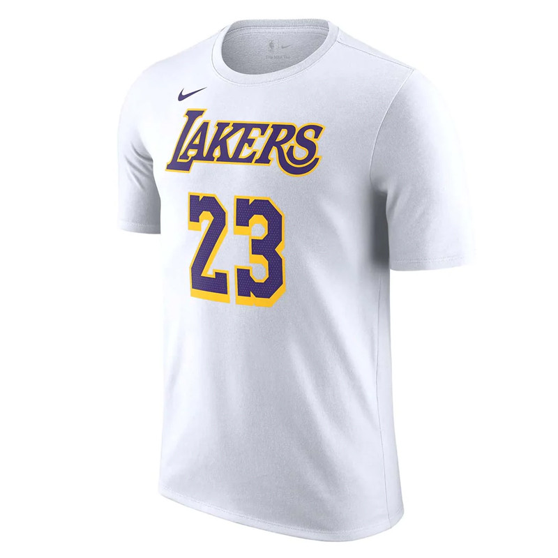 Jual Baju Basket Nike Los Angeles Lakers Lebron James Tee White Original Dr6380-108 - hoopspoint.com