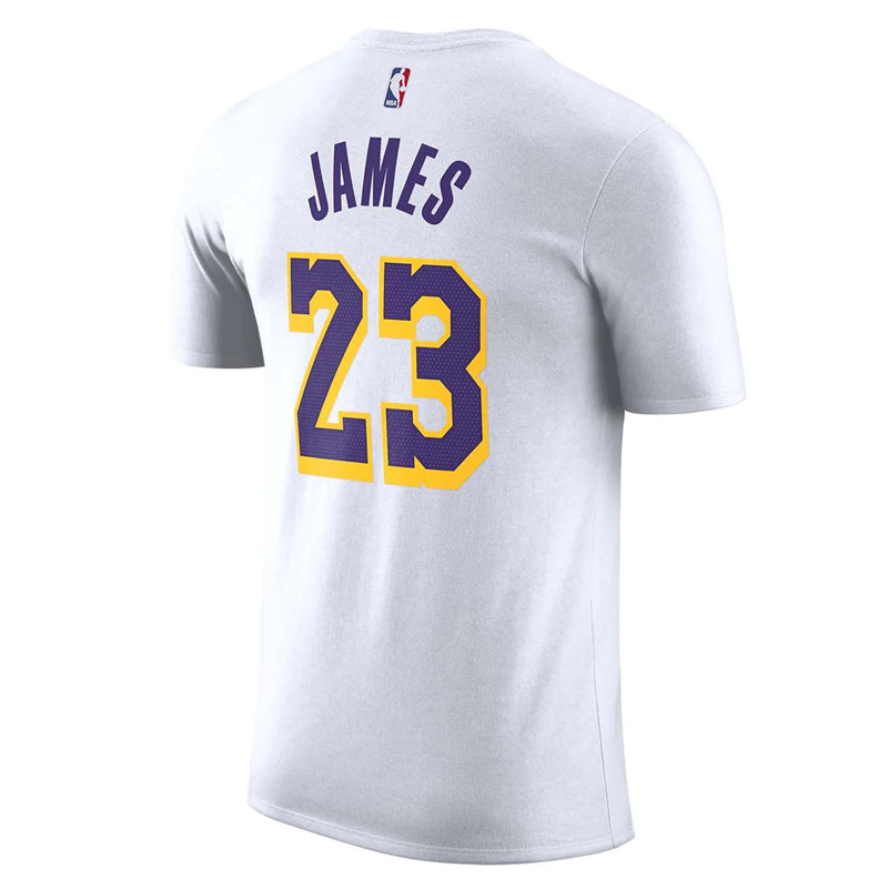 Jual Baju Basket Nike Los Angeles Lakers Lebron James Tee White Original Dr6380-108 - hoopspoint.com