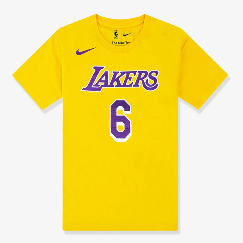 Beli Baju Basket Nike Los Angeles Lakers Lebron James Tee Yellow Original Dr6380-728