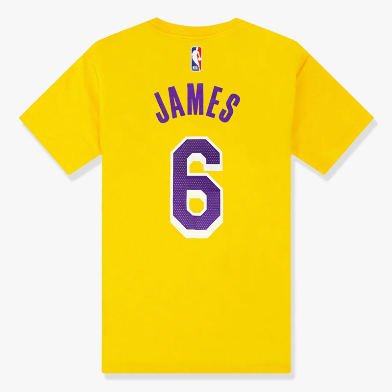 Jual Baju Basket Nike Los Angeles Lakers Lebron James Tee Yellow Original Dr6380-728 - hoopspoint.com