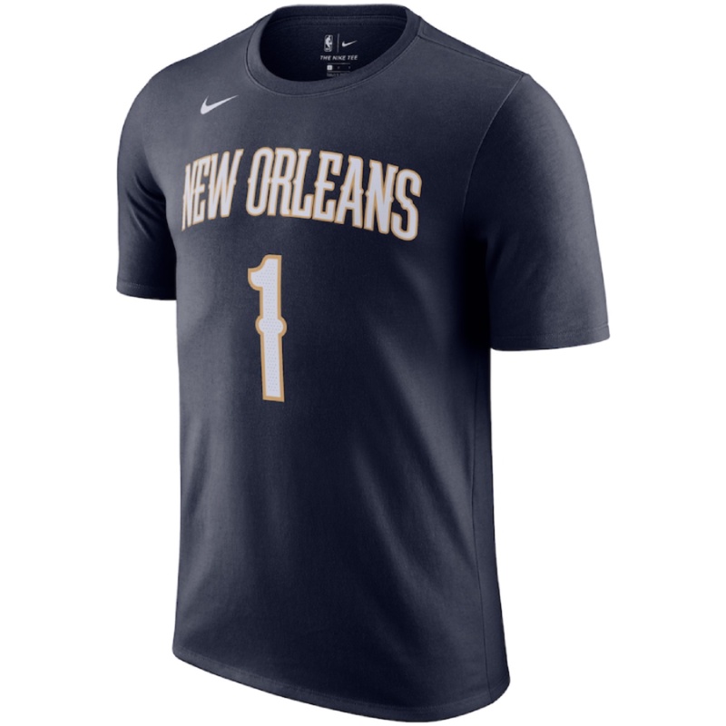 Jual Baju Basket Nike New Orleans Pelicans Zion Williamson Tee Black Original Dr6388-419 - hoopspoint.com