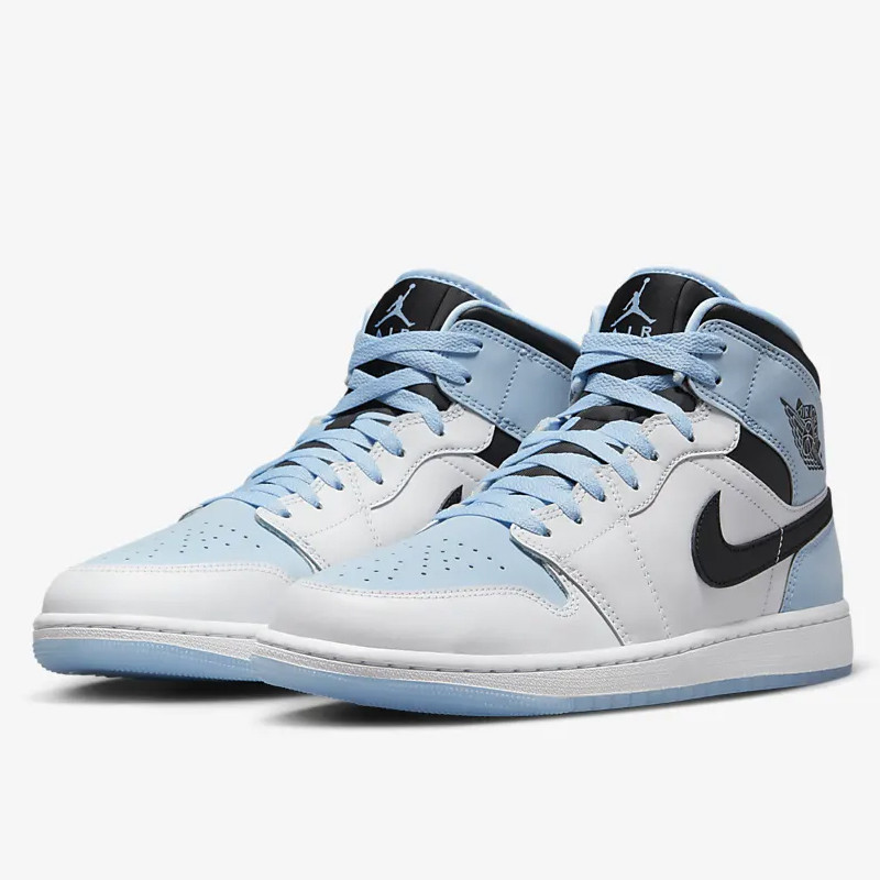 Jual Sepatu Sneakers Air Jordan Aj 1 Mid Se Ice Blue Original Dv1308-104 - hoopspoint.com