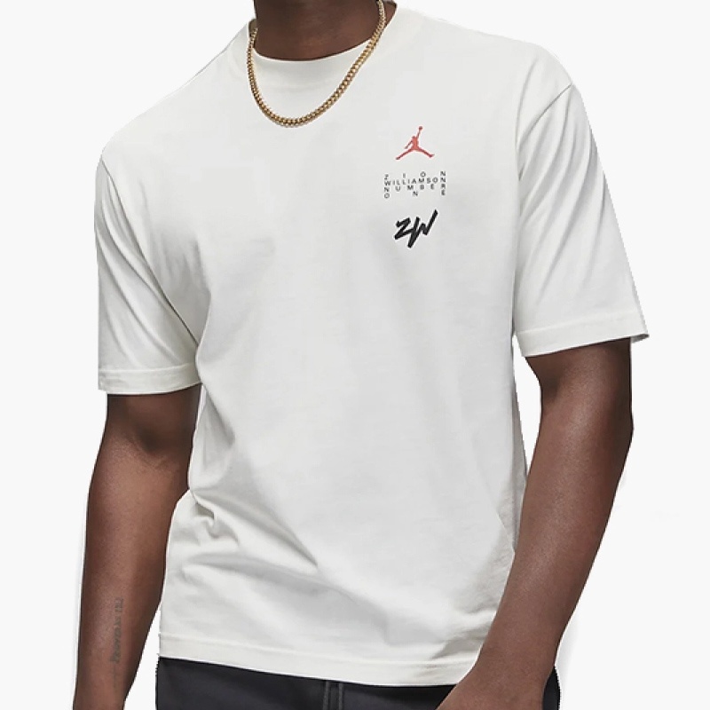 Jual Baju Basket Air Jordan X Zion Tee White Original Dv2450-133 - hoopspoint.com