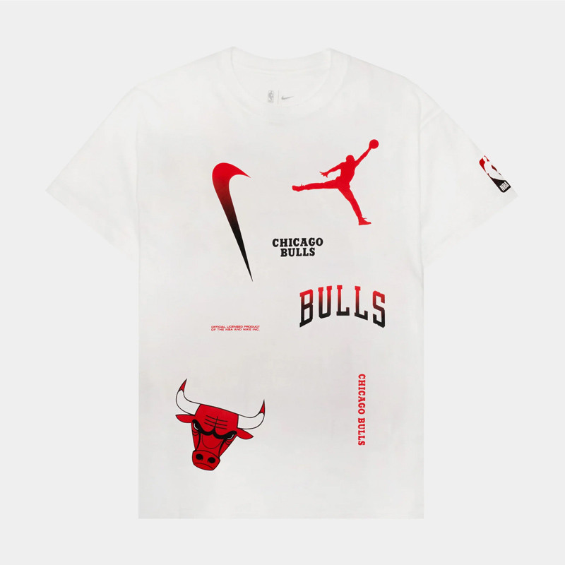 Jual Baju Basket Air Jordan Chicago Bulls Courtside Statement Edition Tee White Original Dv5716-100 - hoopspoint.com