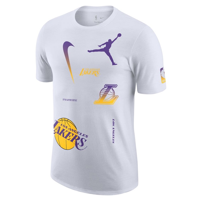 Jual Baju Basket Nike Los Angeles Lakers Courtside Statement Edition Max90 Tee White Original Dv5724-100 - www.hoopspoint.com