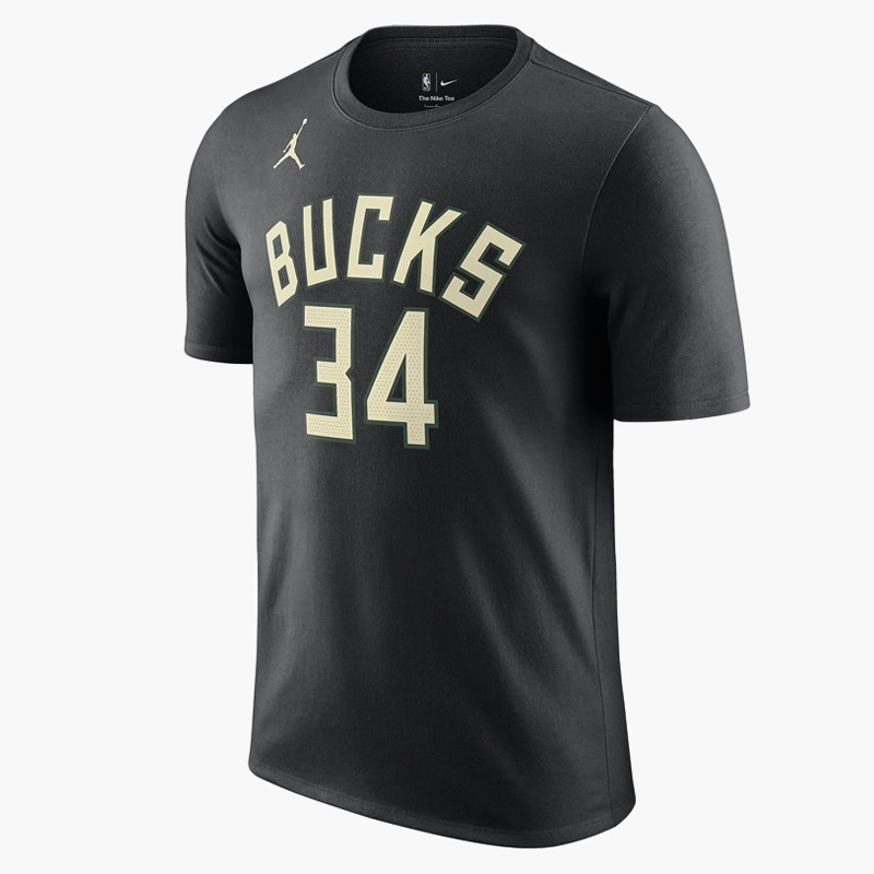 Jual Baju Basket Air Jordan Milwaukee Bucks Antetokounmpo Statement Edition Tee Black Original Dv5783-015 - hoopspoint.com