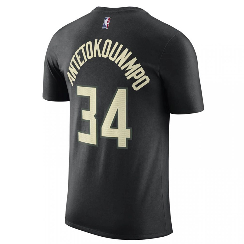 Jual Baju Basket Air Jordan Milwaukee Bucks Antetokounmpo Statement Edition Tee Black Original Dv5783-015 - hoopspoint.com