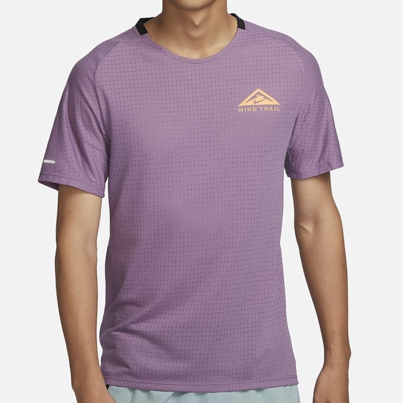 Jual Baju Lari Nike Dri Fit Solar Chase Short Sleeve Trail Top Purple Original Dv9306-536 - hoopspoint.com
