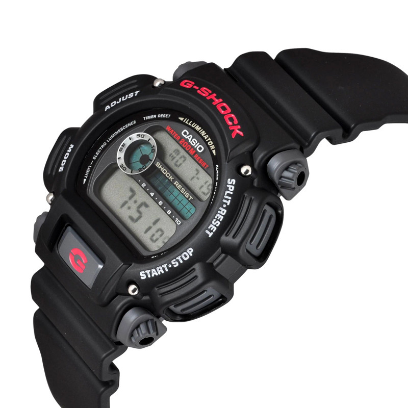 Jual Jam Tangan Training Pria Casio G-Shock Digital Dial Black Resin Strap Black Original Dw-9052-1Vdr - hoopspoint.com