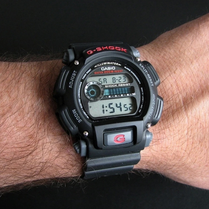 Jual Jam Tangan Training Pria Casio G-Shock Digital Dial Black Resin Strap Black Original Dw-9052-1Vdr - hoopspoint.com