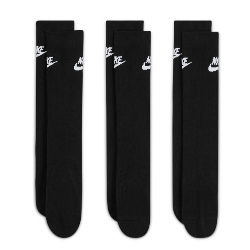 Jual Kaos Kaki Sneakers Nike 3Pk Sportswear Everyday Essential Crew Socks Black Original Dx5025-010 - hoopspoint.com