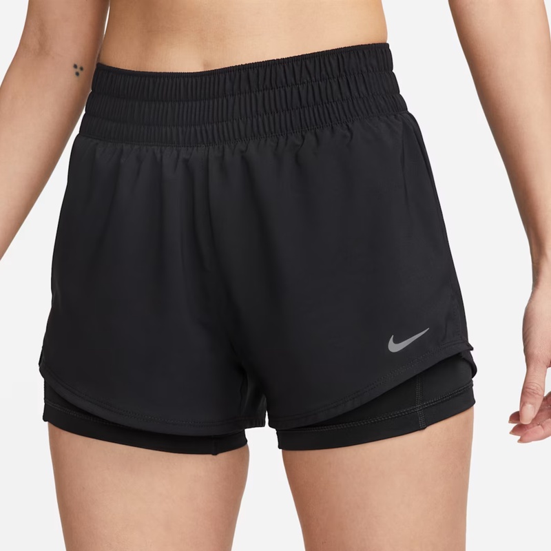 Jual Celana Lari Wanita Nike Wmns Dri-Fit One Mid-Rise 8Cm 2-In-1 Black Original Dx6013-010 - hoopspoint.com