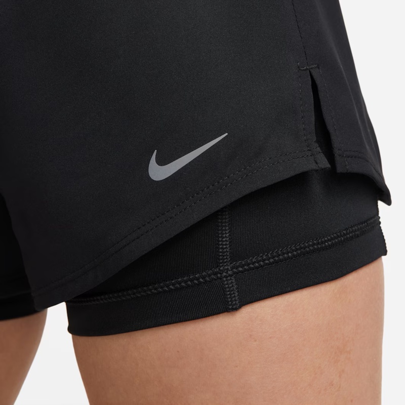 Jual Celana Lari Wanita Nike Wmns Dri-Fit One Mid-Rise 8Cm 2-In-1 Black Original Dx6013-010 - hoopspoint.com