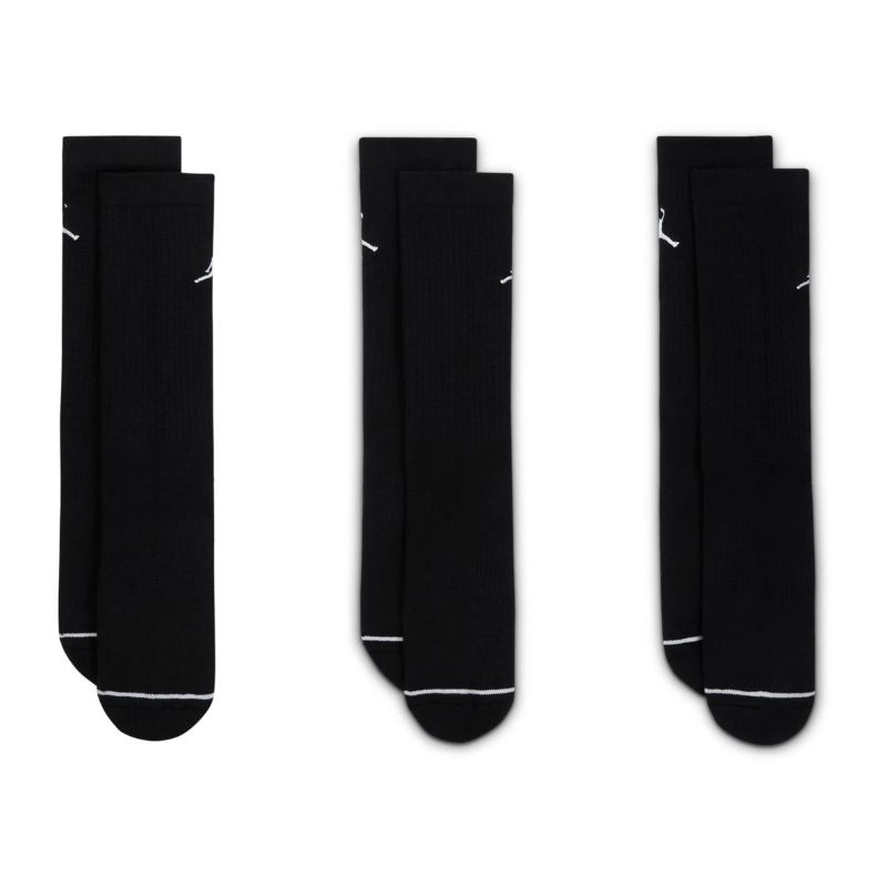 Jual Kaos Kaki Basket Air Jordan 3Pk Everyday Lightweight Crew Socks Black Original Dx9632-010 - hoopspoint.com