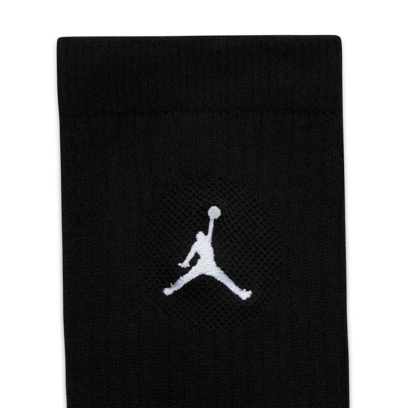 Jual Kaos Kaki Basket Air Jordan 3Pk Everyday Lightweight Crew Socks Black Original Dx9632-010 - hoopspoint.com