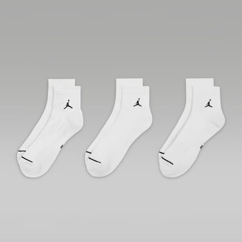Jual Kaos Kaki Basket Air Jordan Everyday Ankle Socks 3 Pairs White Black Original Dx9655-100 - hoopspoint.com