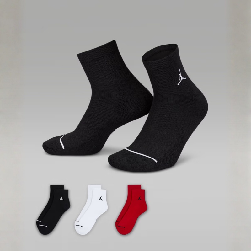 Jual Kaos Kaki Basket Air Jordan Everyday Ankle Socks 3 Pairs Multicolor Original Dx9655-902 - hoopspoint.com