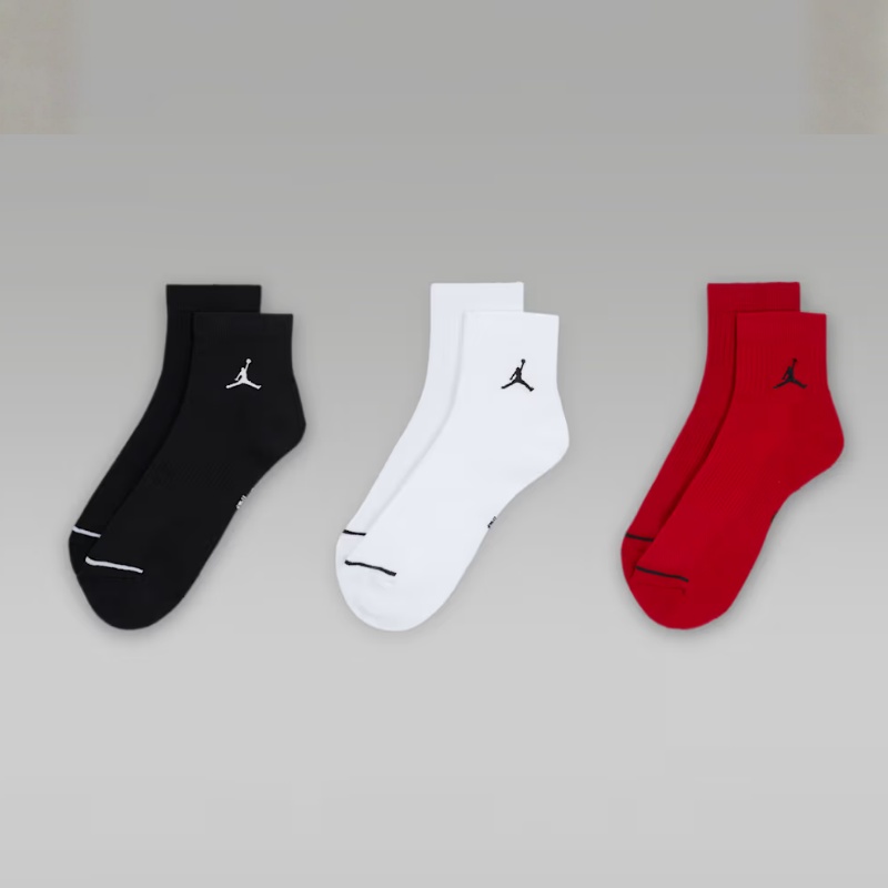 Jual Kaos Kaki Basket Air Jordan Everyday Ankle Socks 3 Pairs Multicolor Original Dx9655-902 - hoopspoint.com