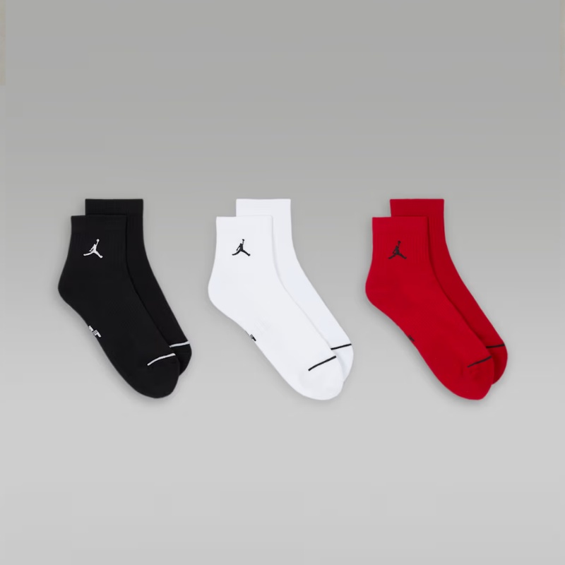 Jual Kaos Kaki Basket Air Jordan Everyday Ankle Socks 3 Pairs Multicolor Original Dx9655-902 - hoopspoint.com