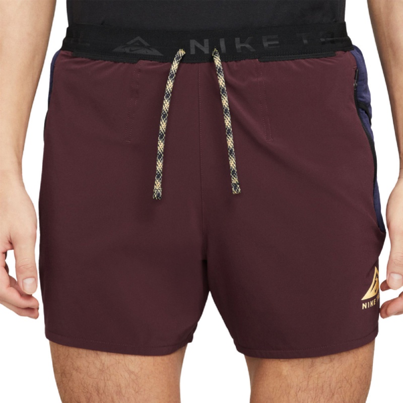Beli Celana Trail Nike Dri-Fit 5 Inch Brief-Lined Shorts Night Maroon Original Dv9312-681