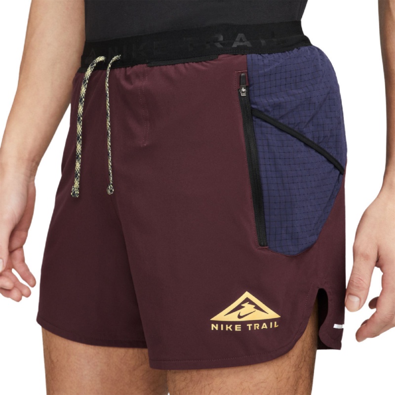 Jual Celana Trail Nike Dri-Fit 5 Inch Brief-Lined Shorts Night Maroon Original Dv9312-681 - hoopspoint.com