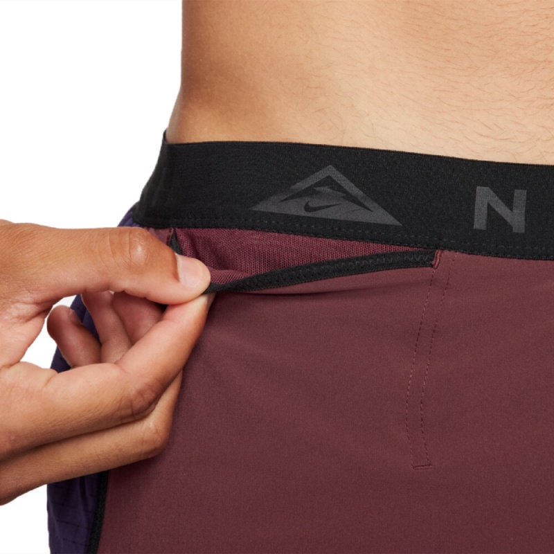Jual Celana Trail Nike Dri-Fit 5 Inch Brief-Lined Shorts Night Maroon Original Dv9312-681 - hoopspoint.com