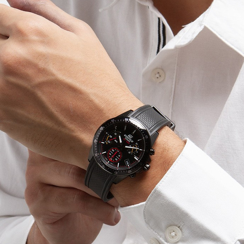 Jual Jam Tangan Sneakers Pria Casio Edifice Chronograph Black Original Efv-540Pb-1Avudf - hoopspoint.com