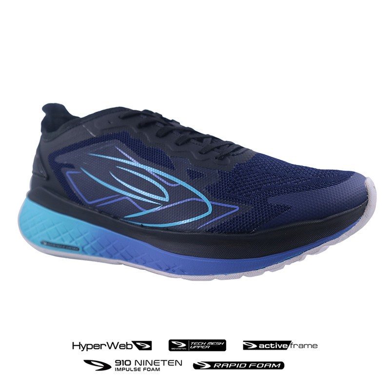 Jual Sepatu Lari Nineten Ekiden Glide Hitam Biru Original Ekidenglide-Hitam - hoopspoint.com