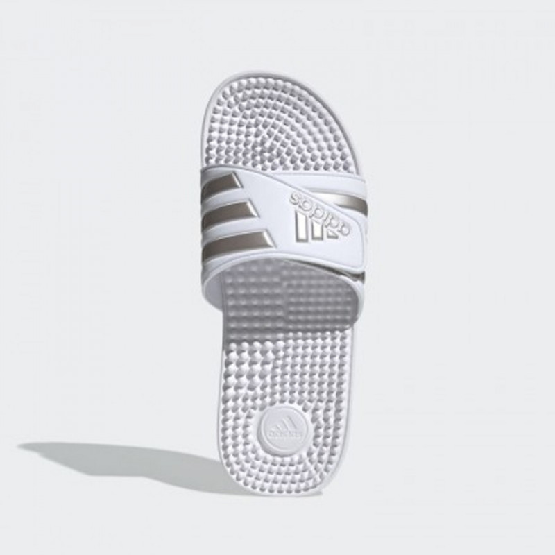 Jual Sandal Sneakers Adidas Adissage Flip Flops Cloud White Original F35576 - hoopspoint.com