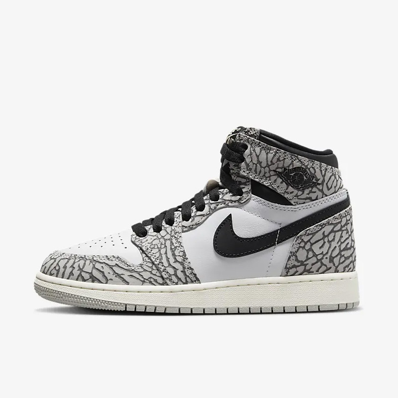 Jual Sepatu Sneakers Anak Air Jordan Aj 1 Retro High Og Gs White Cement Original Fd1437-052 - hoopspoint.com