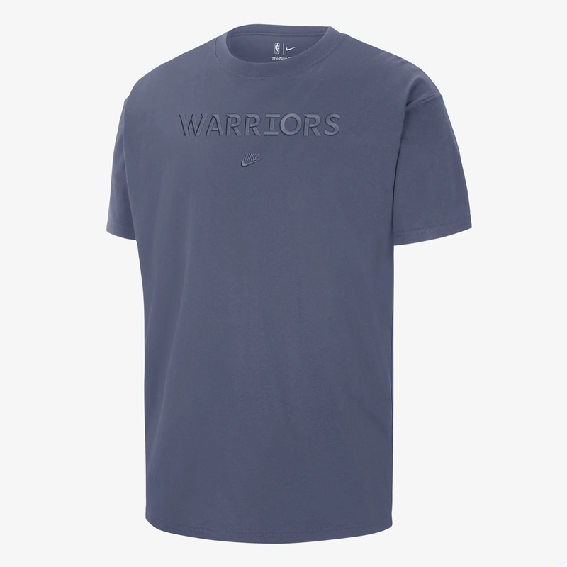 Jual Baju Sneakers Nike Golden State Warriors Courtside Tee Grey Original Fj0569-491 - hoopspoint.com