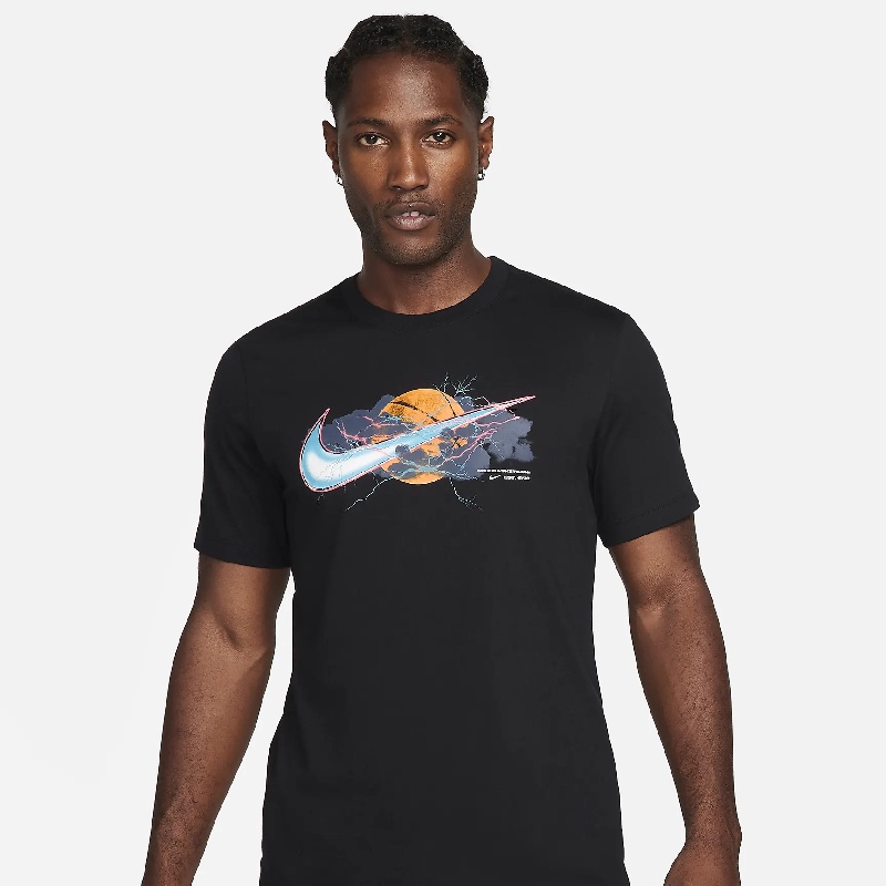 Jual Baju Basket Nike Swoosh Tee Obsidian Original Fn0818-451 - hoopspoint.com