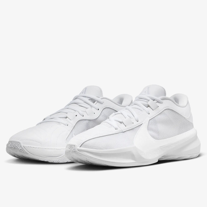 Jual Sepatu Basket Nike Zoom Freak 5 Tb Ep Triple White Original Fn7306-100 - hoopspoint.com