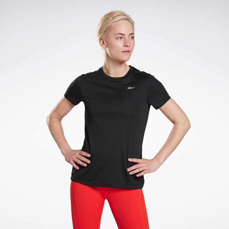 Jual Baju Lari Wanita Reebok Wmns Run Essentials Basic Tee Black Original Fu1450 - www.hoopspoint.com