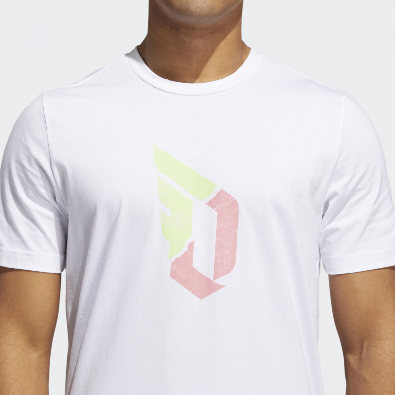 Jual Baju Basket Adidas Dame Duality Logo Tee White Original Ge4130 - hoopspoint.com