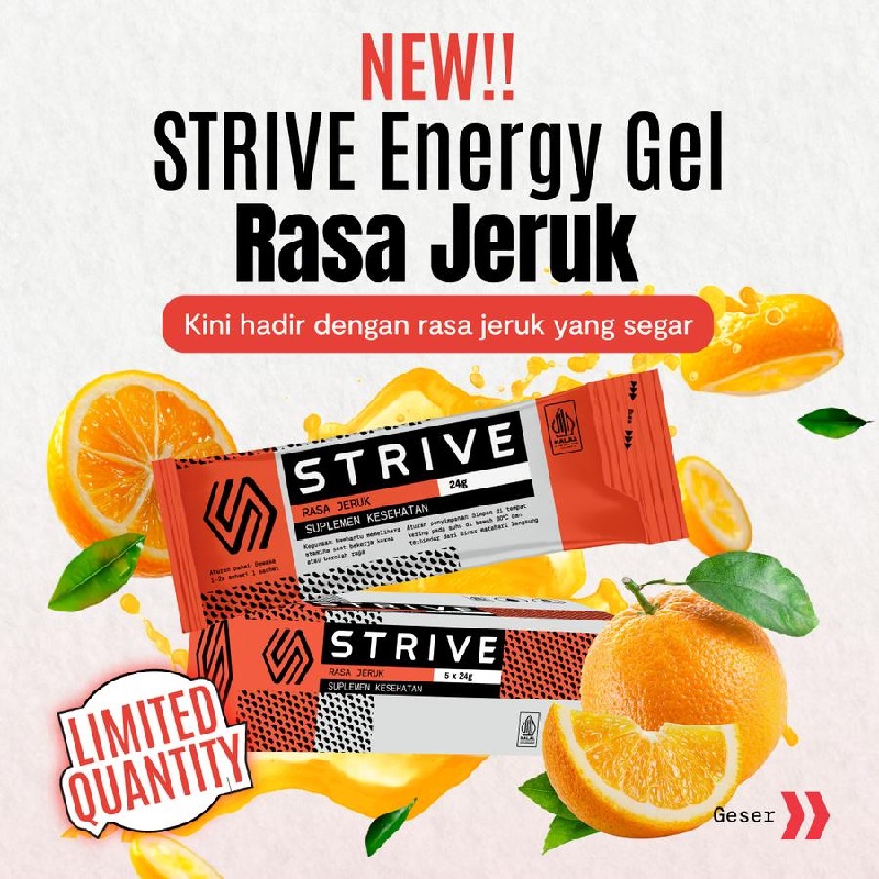 Jual Suplemen Lari Strive Energy Gel Jeruk 24Gr Multicolor Original Gel-Jeruk - hoopspoint.com