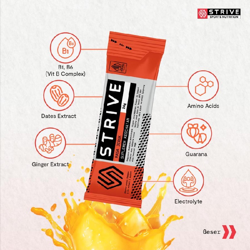 Jual Suplemen Lari Strive Energy Gel Jeruk 24Gr Multicolor Original Gel-Jeruk - hoopspoint.com