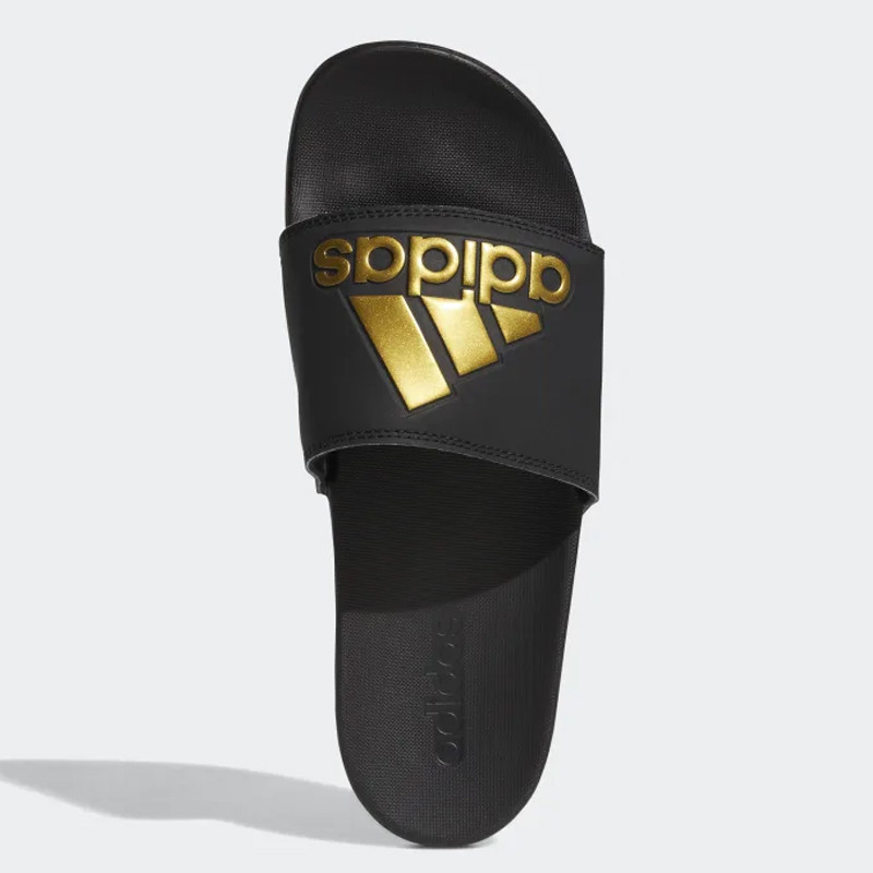 Jual Sandal Sneakers Adidas Adilette Comfort Slides Black Gold Original Gy1946 - hoopspoint.com