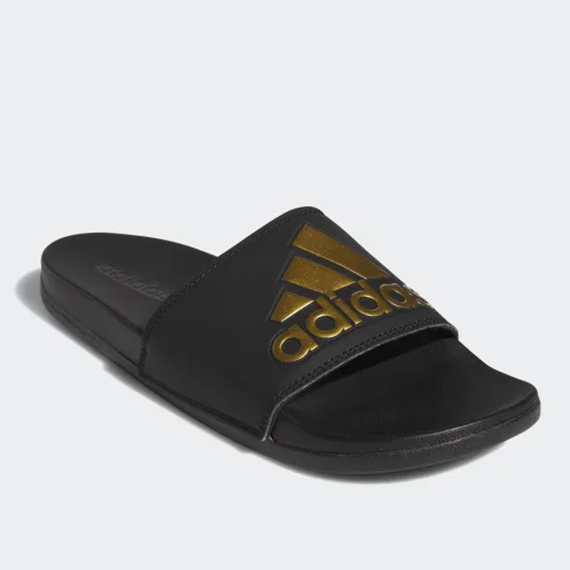 Jual Sandal Sneakers Adidas Adilette Comfort Slides Black Gold Original Gy1946 - hoopspoint.com