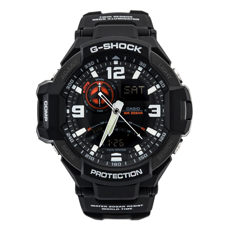 Jual Jam Tangan Sneakers Pria G-Shock Gravity Master G-Shock Aviation Black Original Ga-1000-1Adr - hoopspoint.com