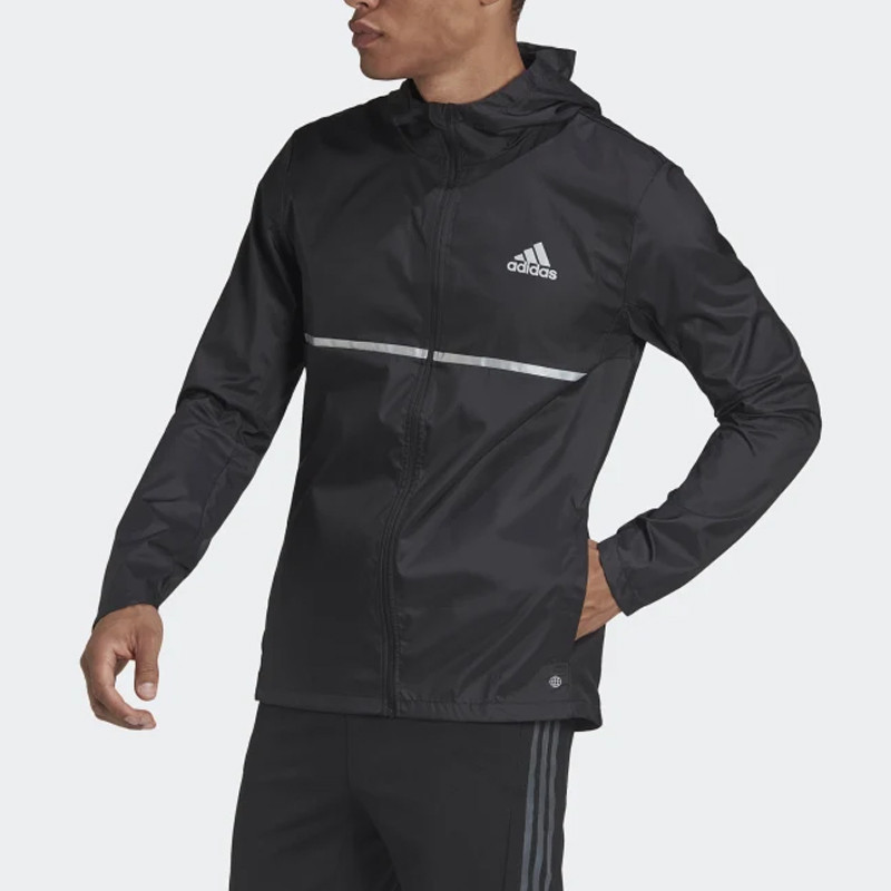 Jual Baju Lari Adidas Own The Run Jacket Black Original H58592 - hoopspoint.com