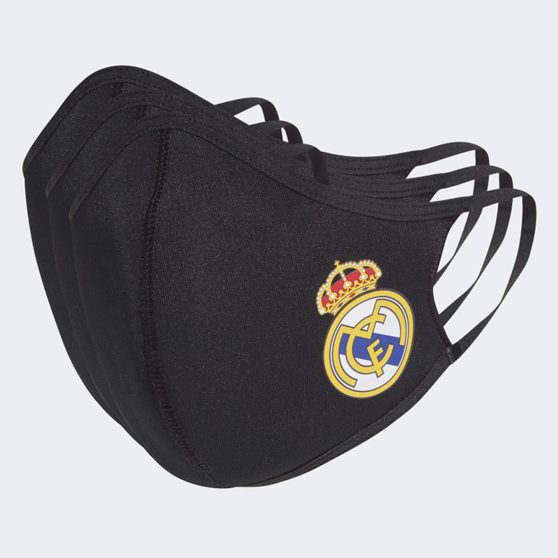 Jual Masker Sneakers Adidas Real Madrid Face Covers 3 Pack Black Original Hb5042 - hoopspoint.com