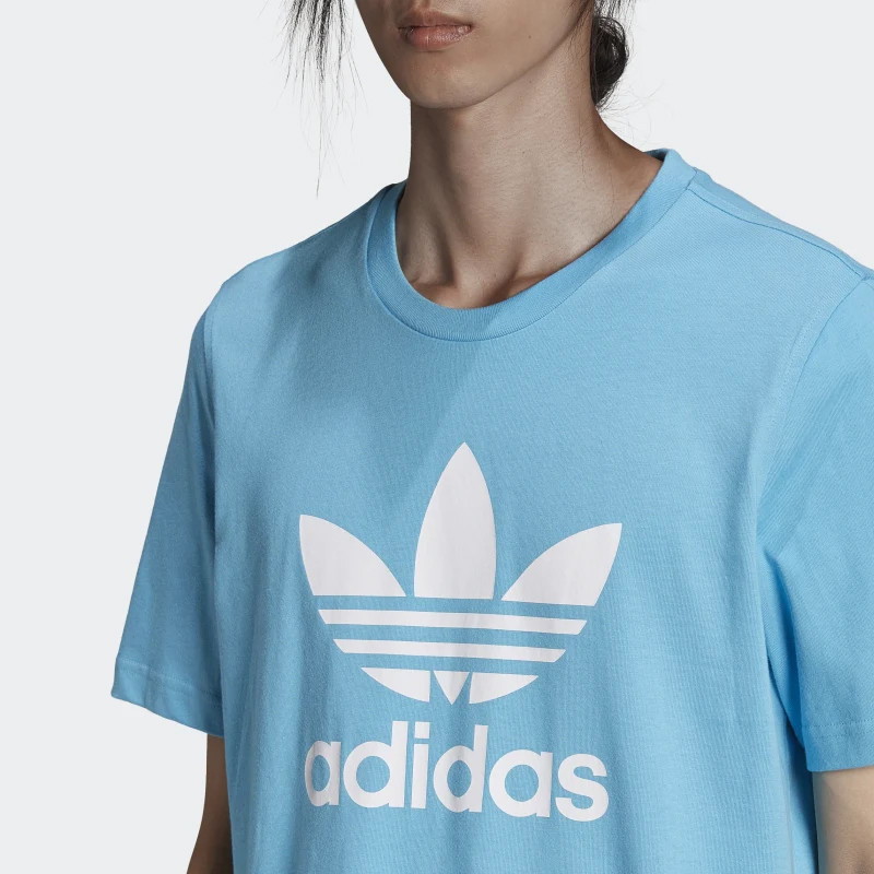 Jual Baju Sneakers Adidas Adicolor Classics Trefoil Tee Blue Original He9513 - hoopspoint.com