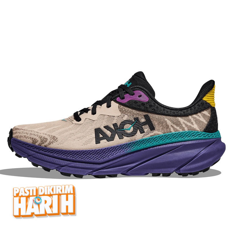 Jual Sepatu Trail Hoka One One Challenger Atr 7 Oatmeal - Mountain Iris Original Hke1134497No - hoopspoint.com