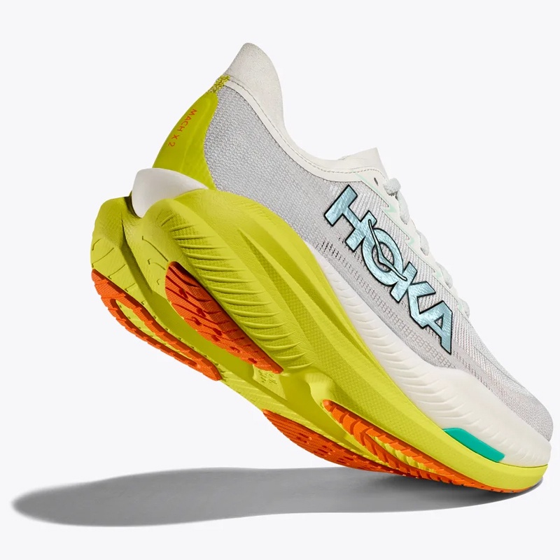 Jual Sepatu Lari Hoka One One Mach X 2 White Frost Original Hke1155119Fc - hoopspoint.com